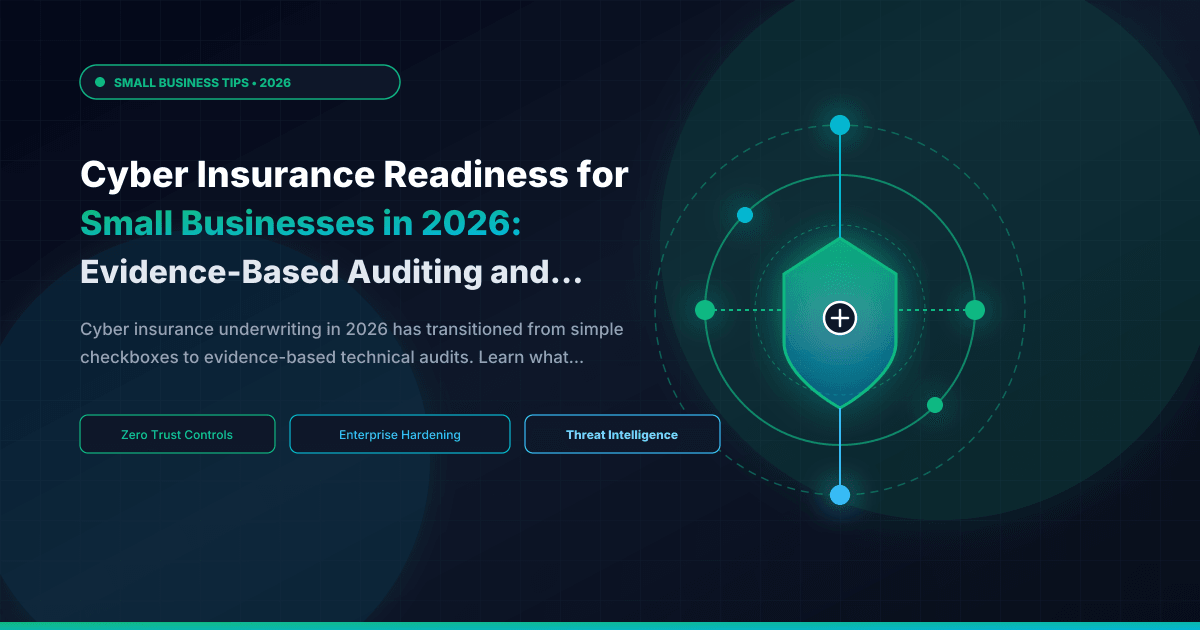 Cyber Insurance Readiness for Small Businesses in 2026: Evidence-Based Auditing and Mandatory Controls