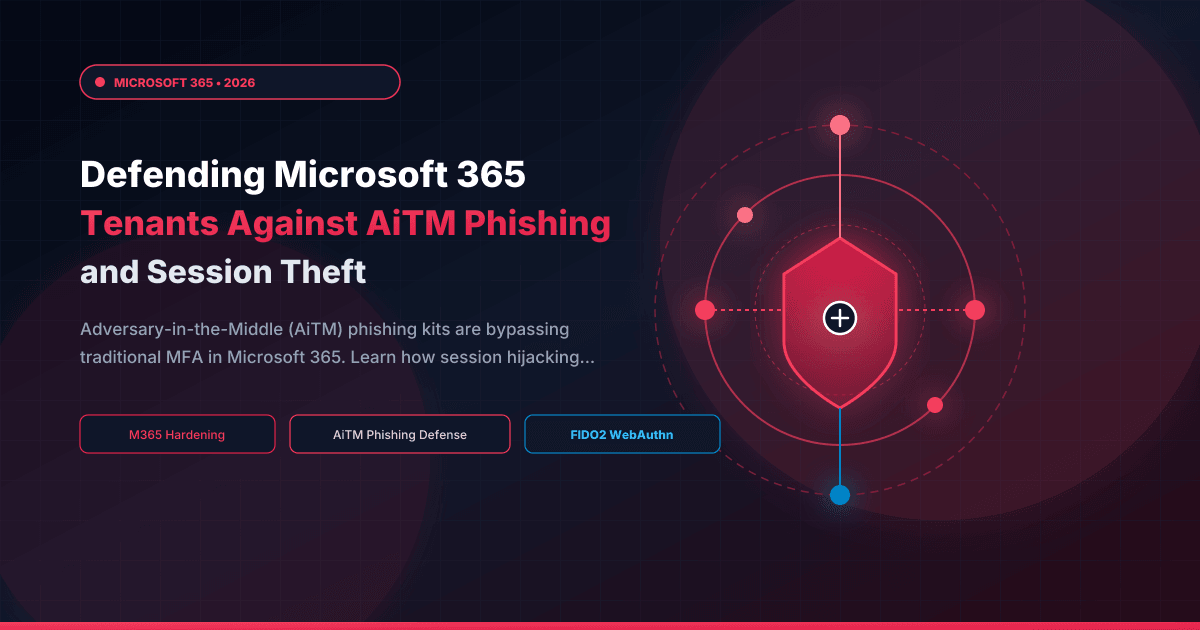 Defending Microsoft 365 Tenants Against AiTM Phishing and Session Theft