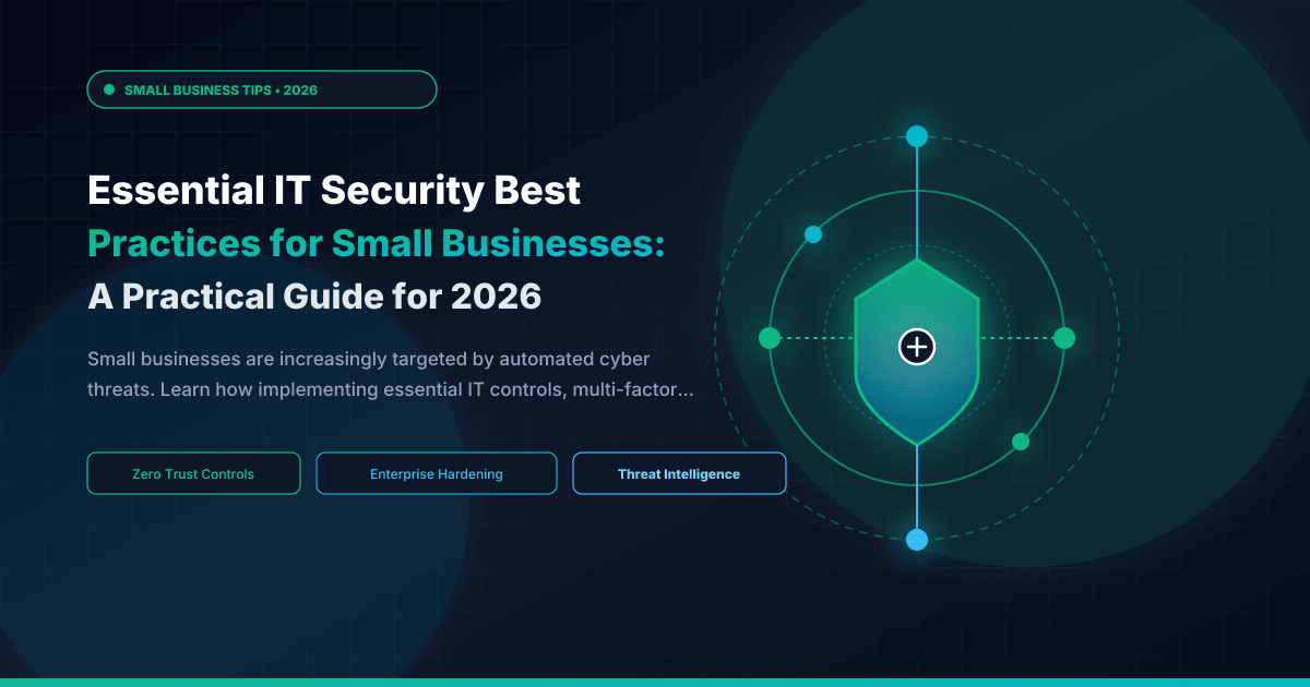 Essential IT Security Best Practices for Small Businesses: A Practical Guide for 2026