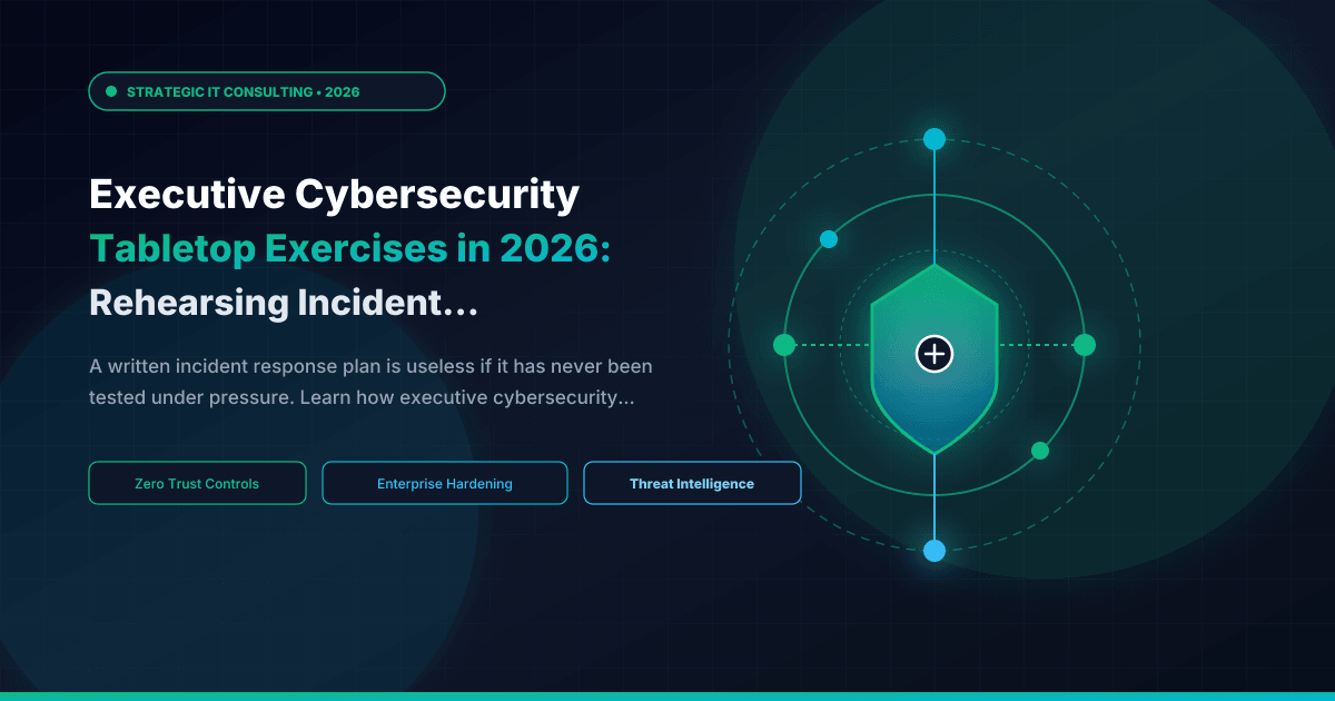 Executive Cybersecurity Tabletop Exercises in 2026: Rehearsing Incident Response and Business Continuity